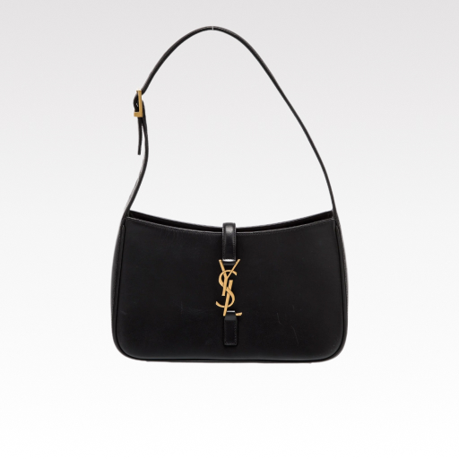 SAINT LAURENT YSL Croc-Embossed Le 5 à 7 Hobo Bag