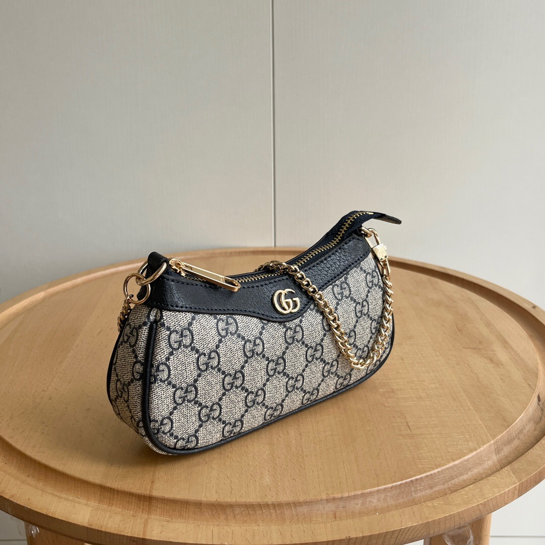 Gucci Ophidia Collection Mini Handbag - Beige And Black Bag