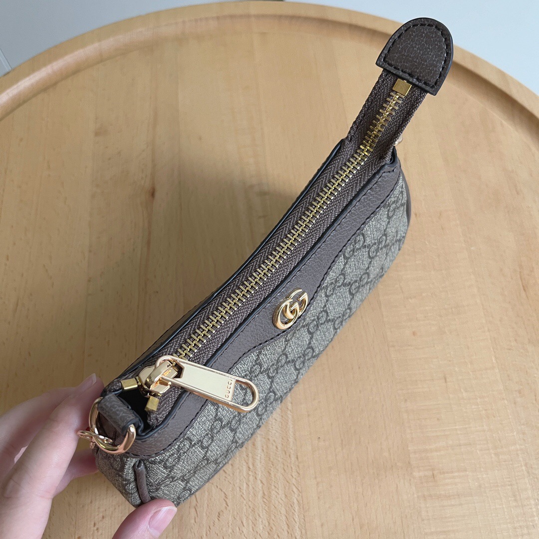 Gucci Ophidia Collection Handbag - Beige And Dark Brown Bag