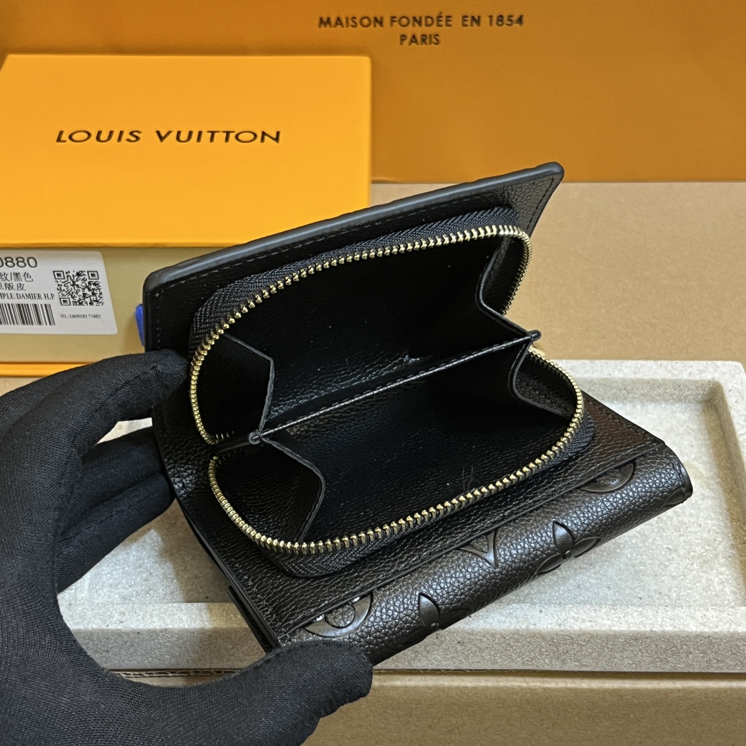 Louis Vuitton LV Métis Monogram Empreinte Wallet-Black Wallet