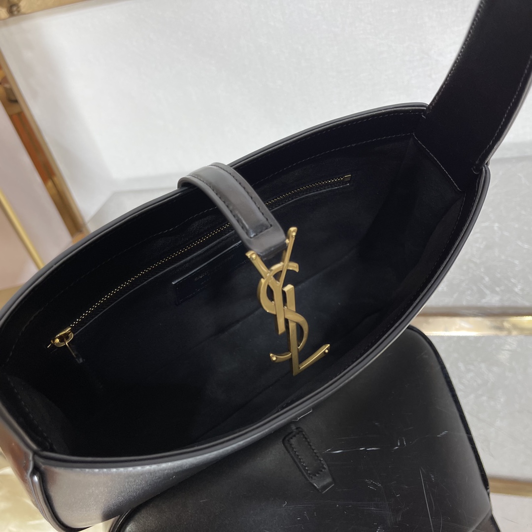 SAINT LAURENT YSL Croc-Embossed Le 5 à 7 Hobo Bag