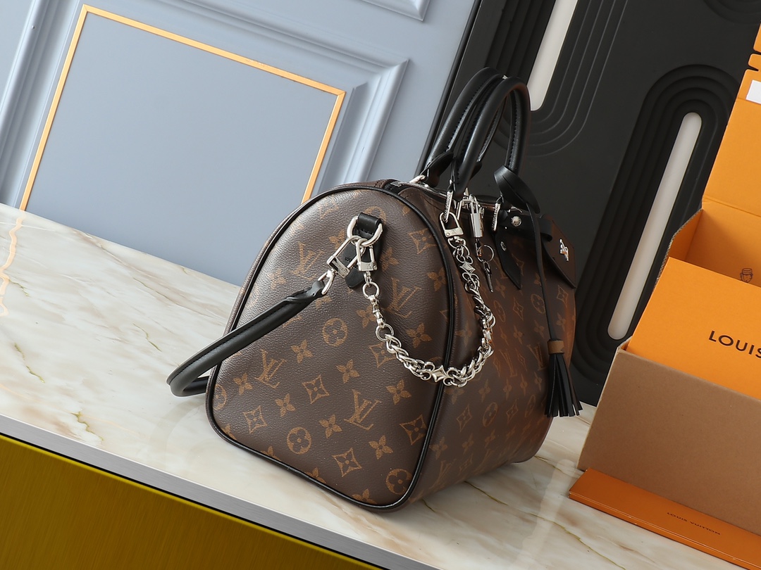 Louis Vuitton Speedy Soft 30 Boho Black Handbag