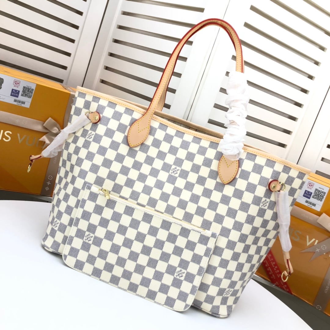 LOUIS VUITTON LV Damier Azur Canvas Neverfull GM - Bag