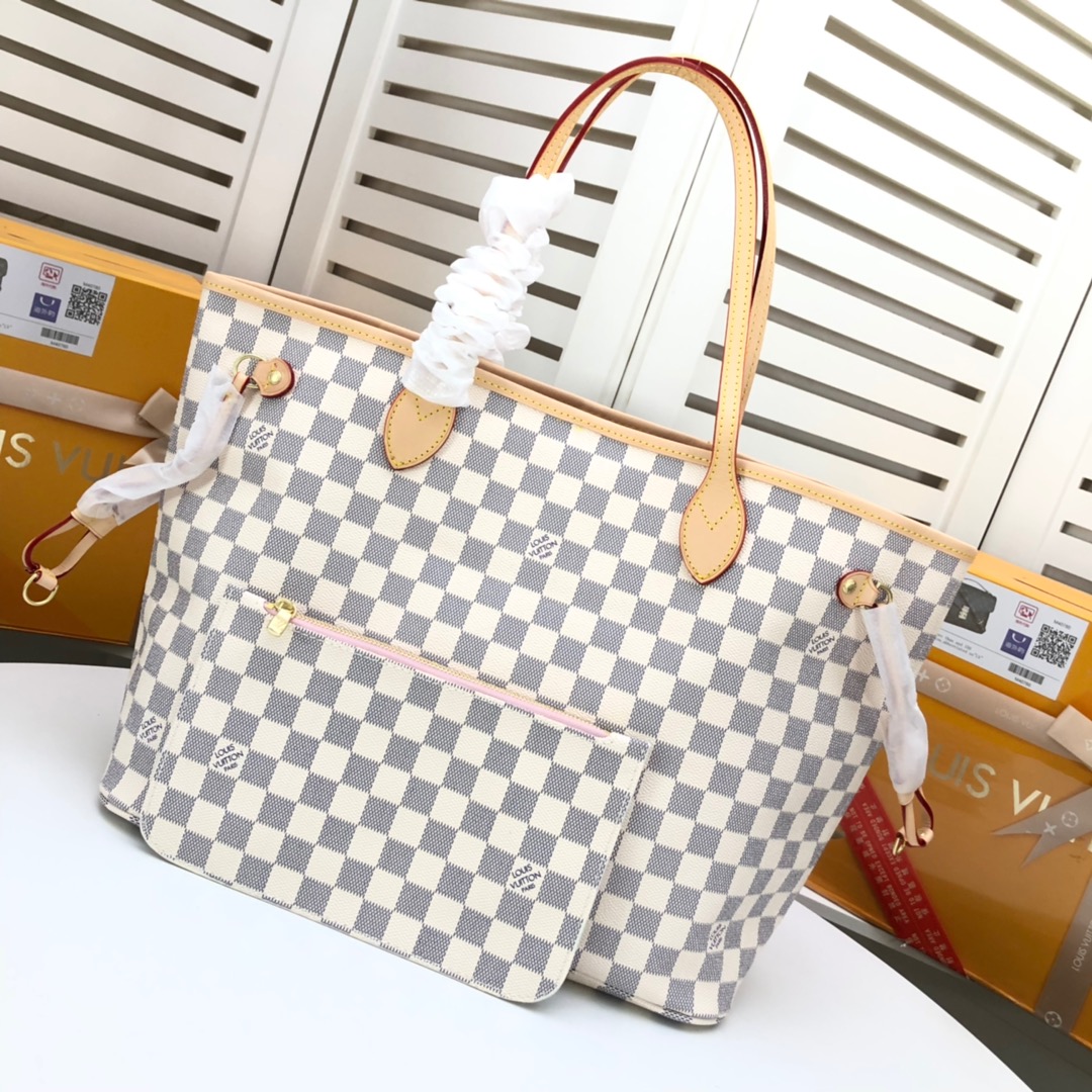 LOUIS VUITTON LV Damier Azur Canvas Neverfull GM - Bag