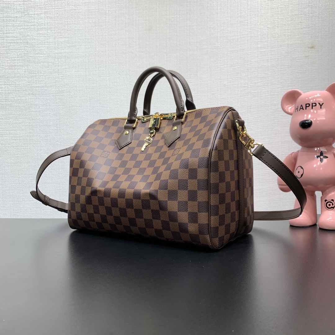 Louis Vuitton Speedy Bandoulière 30 Damier Ebene Women Handbag - Bag