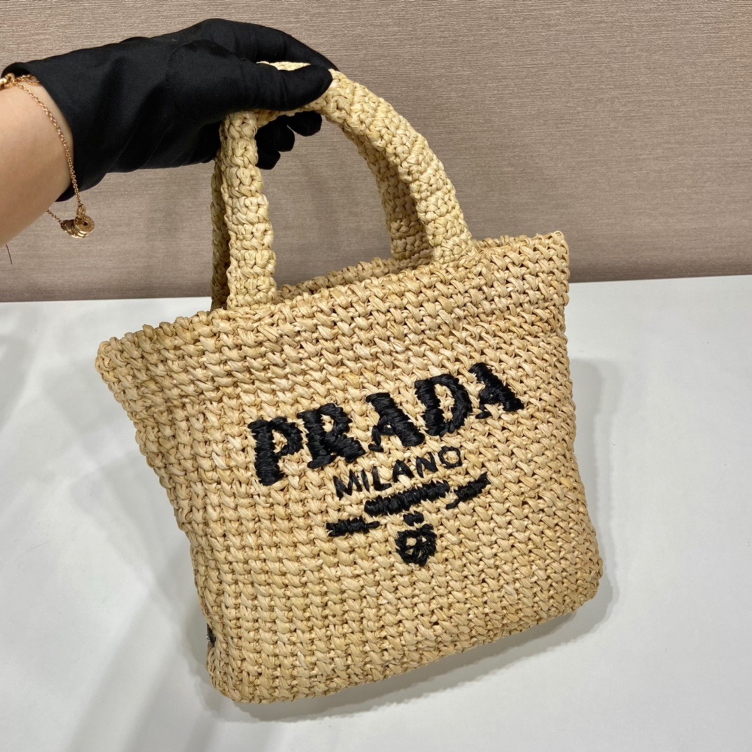 Prada Crochet tote bag Raffia Small bag