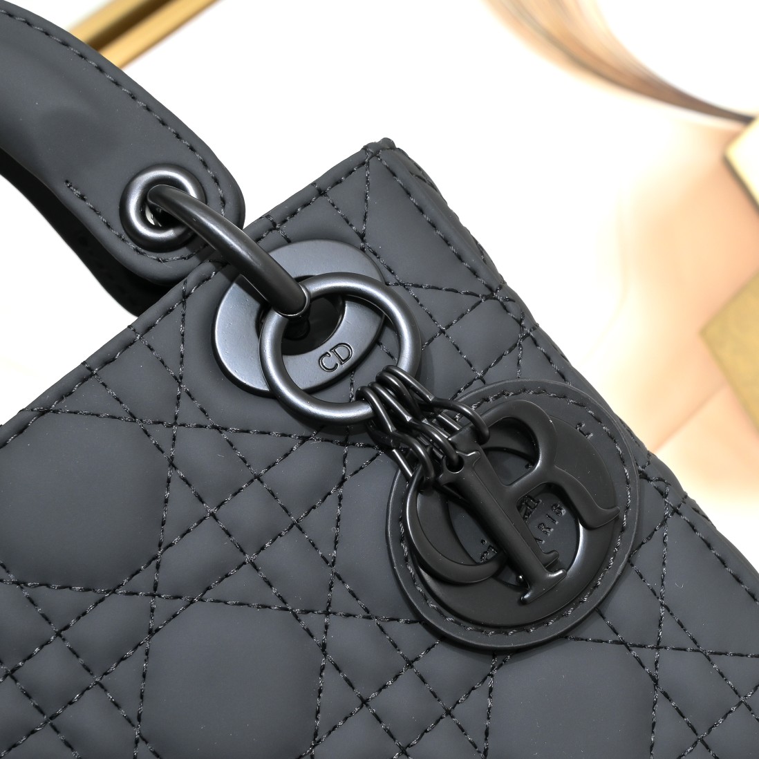 Dior Mini Lady Dior Bag Black Ultramatte Calfskin - Bag