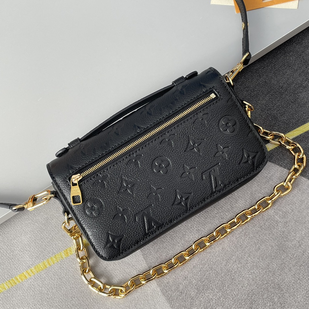 Louis Vuitton Empreinte Monogram Leather Black Pochette Métis East West - Bag
