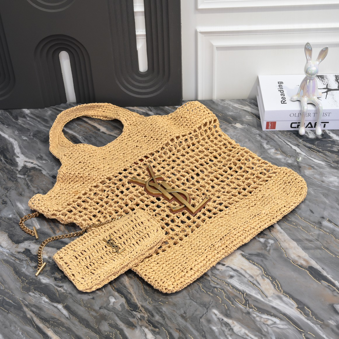 Saint Laurent Icare In Raffia - Bag