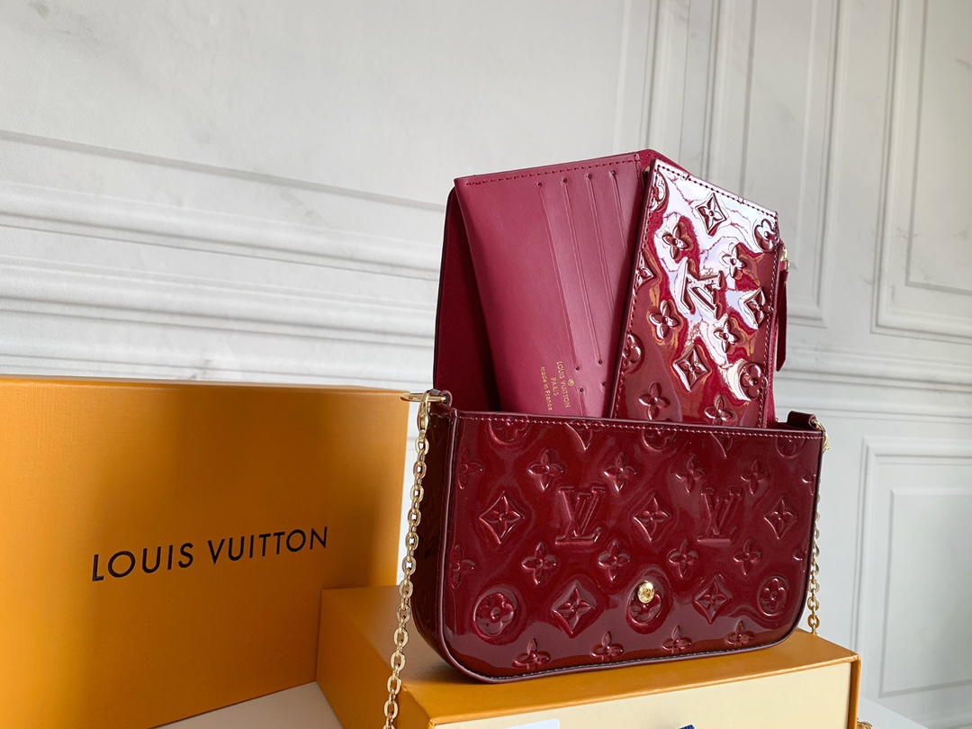 Louis Vuitton LV Felicie Pochette Monogram Vernis- Bag
